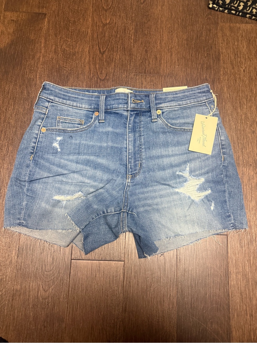 Universal Thread Distressed Light Blue Denim Shorts